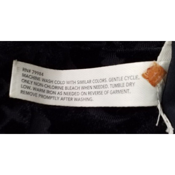 NWT Soma Black Velour Adjustable Strap Stretch Dress Women’s Medium - Picture 6 of 6